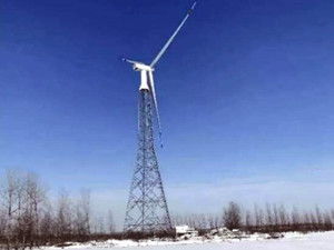 中人能源首臺桁架式風力發電機組正式并網發電
