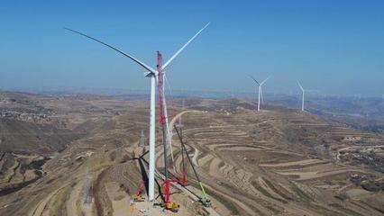 黃土高原風(fēng)電建設(shè)忙